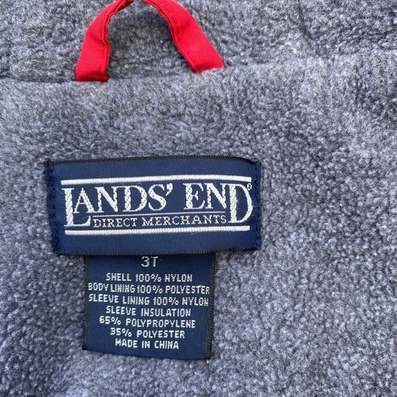 SOLD💲Land’s End Toddler Polartec winter coat red  3T zipper and snap closure - Picture 7 of 9
